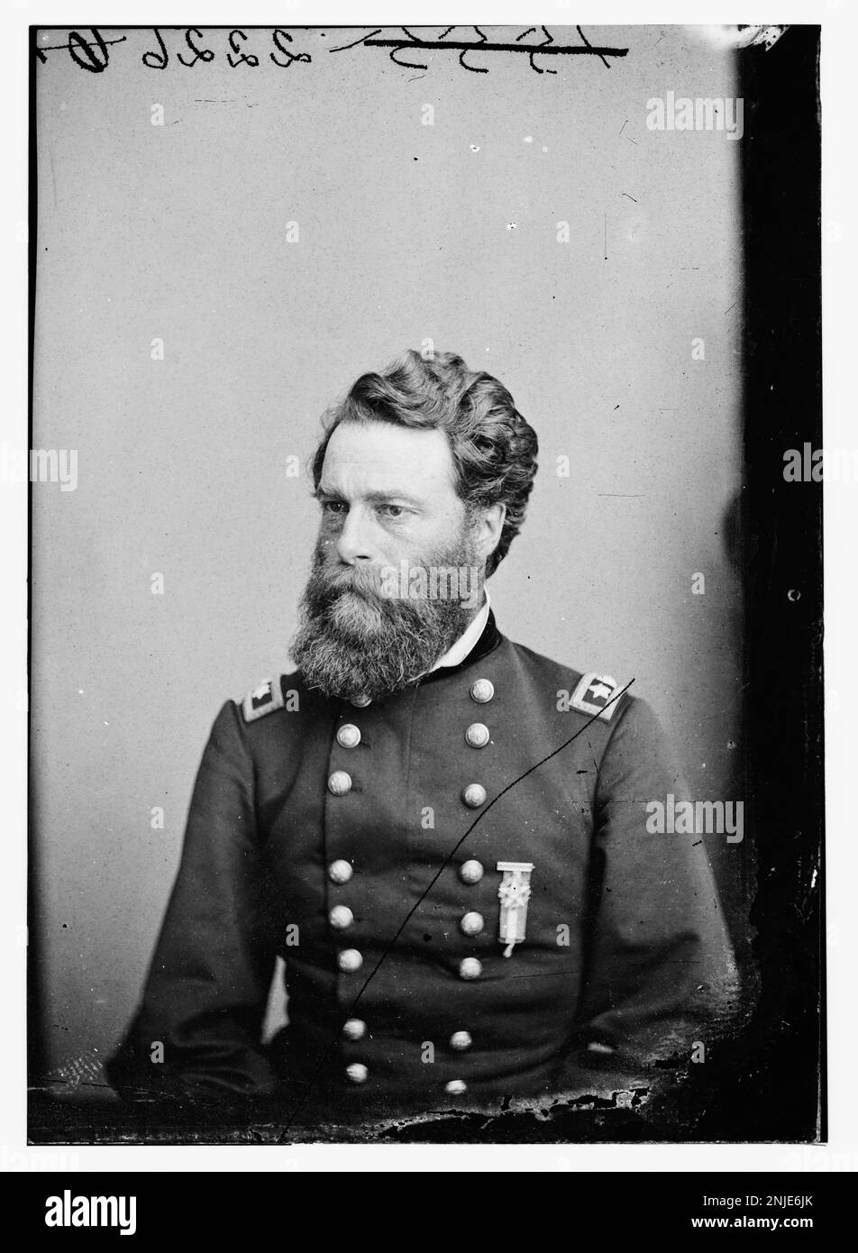 Portrait du général J.A. Mower, un général de l'Union pendant la guerre de Sécession, capturé dans la collection Brady-Handy. Banque D'Images