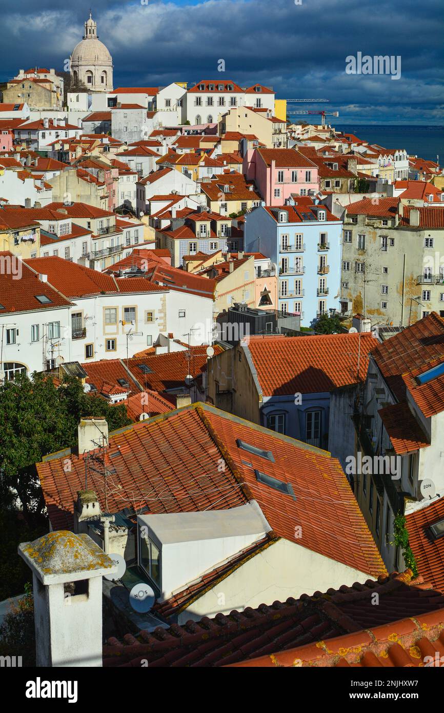 Zone d'Alfama de Lisbonne Portugal Banque D'Images