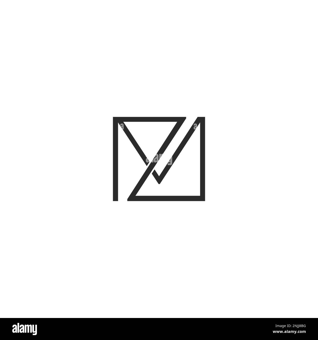 Lettres de l'alphabet initiales Monogram logo ZM, MZ, M et Z Illustration de Vecteur