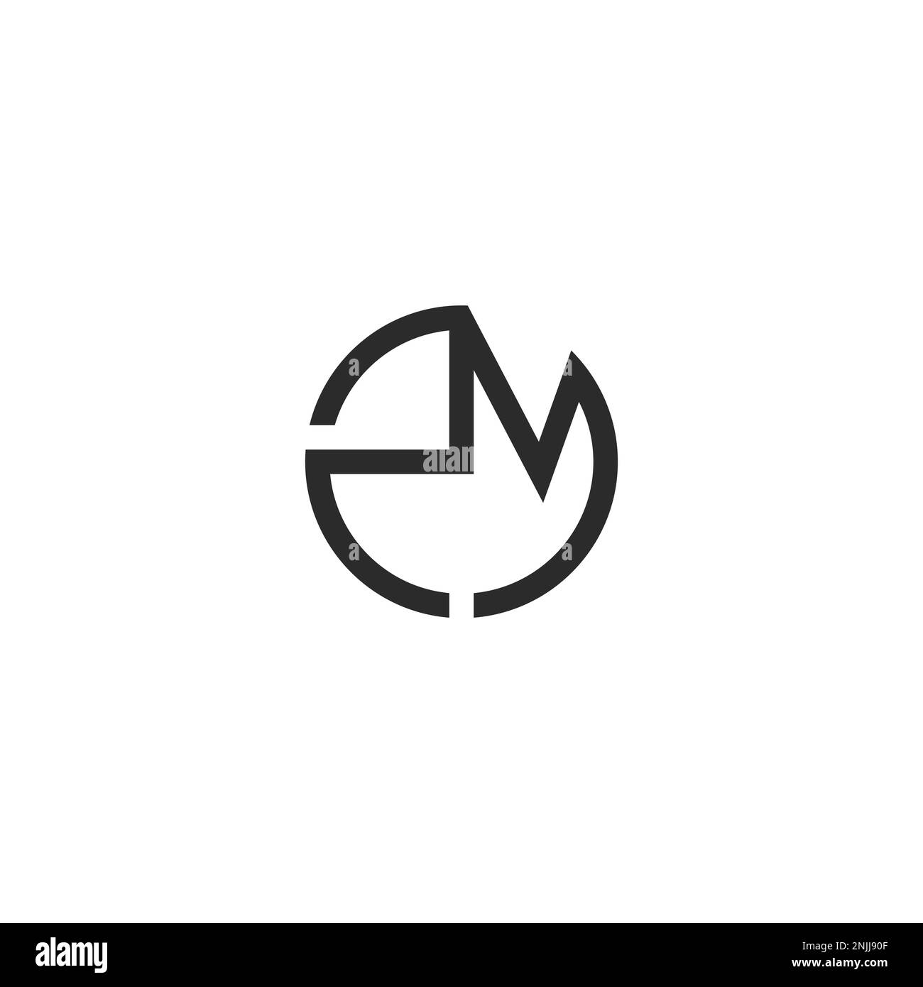 Lettres de l'alphabet initiales Monogram logo ZM, MZ, M et Z Illustration de Vecteur