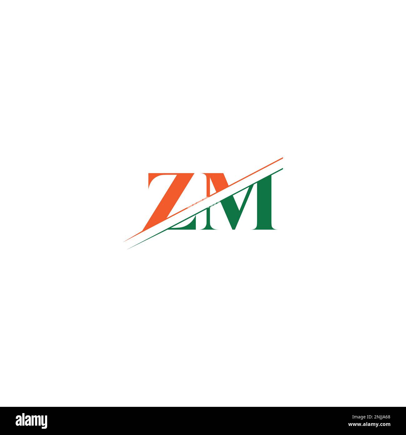 Lettres de l'alphabet initiales Monogram logo ZM, MZ, M et Z Illustration de Vecteur