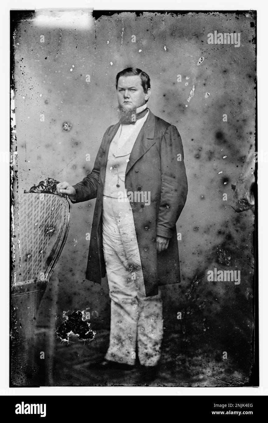 Hon. Henry Cornelius Burnett, un membre du Congrès américain du Kentucky, connu pour son service pendant la guerre de Sécession, capturé dans un portrait formel. Burnett est un fervent partisan de la cause confédérée. Banque D'Images