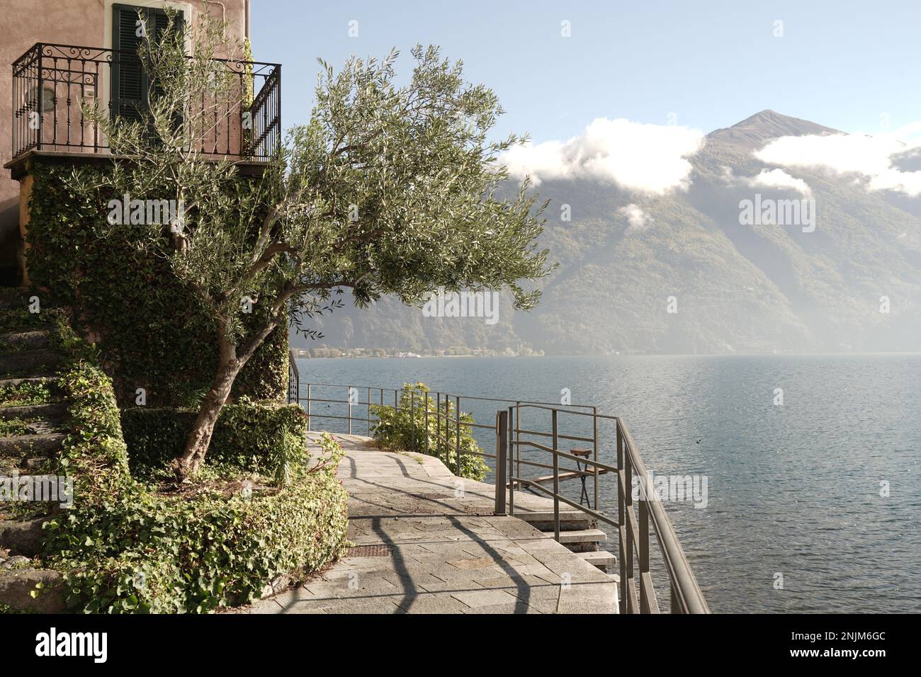 Vue sur le lac de Côme, Italie Banque D'Images