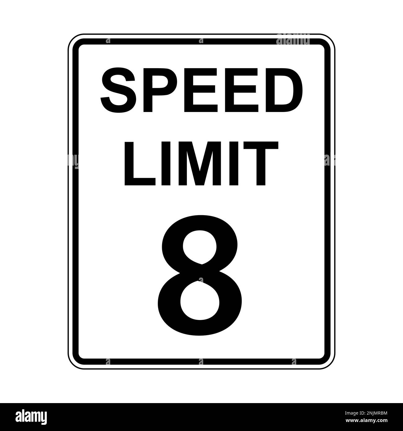 8 vecteur d'icône de signalisation routière MPH pour la conception graphique, le logo, le site Web, les médias sociaux, l'application mobile, Illustration de l'interface utilisateur Illustration de Vecteur