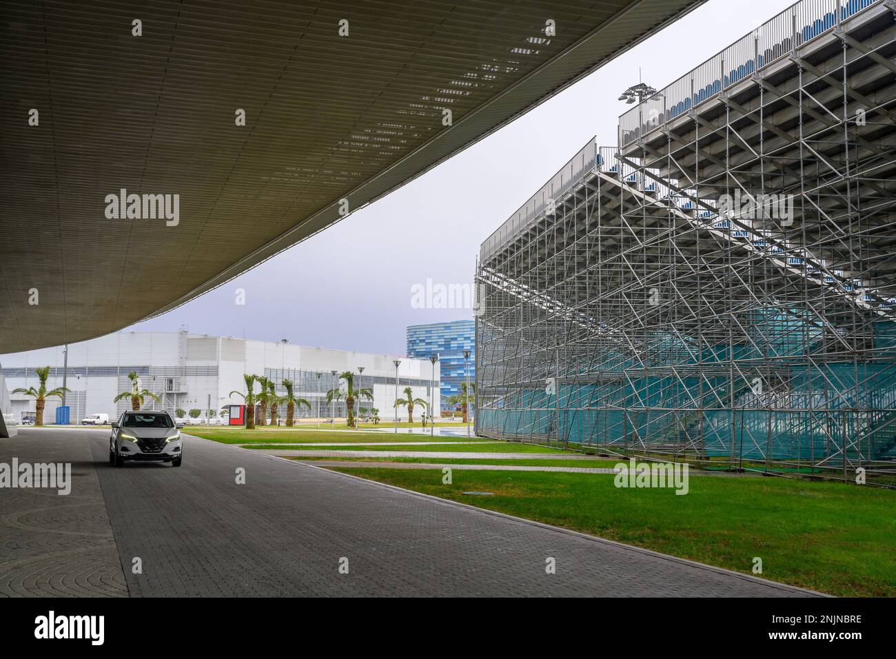 Entrée au complexe sportif olympique d'Adler Banque D'Images