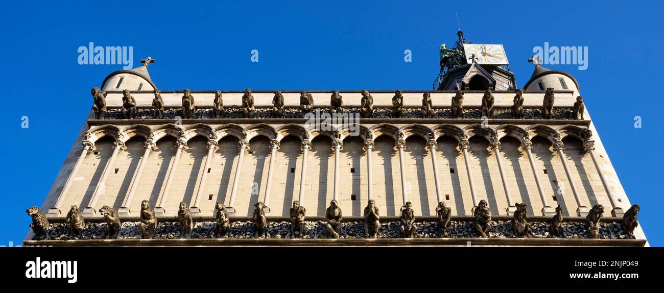 Célèbre façade de notre-Dame-de-Dijon, Dijon, France Banque D'Images