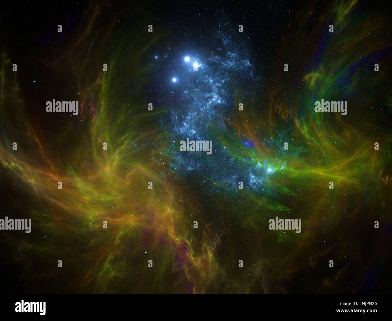 Nuages de gaz de l'espace extérieur Art Banque D'Images
