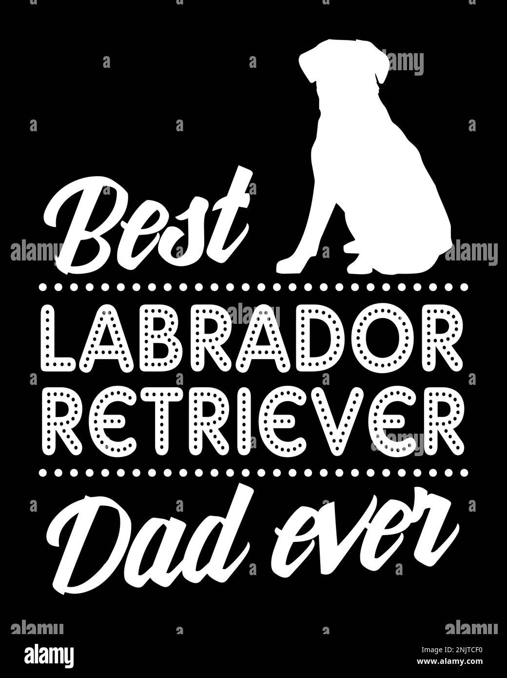 Meilleur Labrador Retriever Dad jamais. Illustration de Vecteur