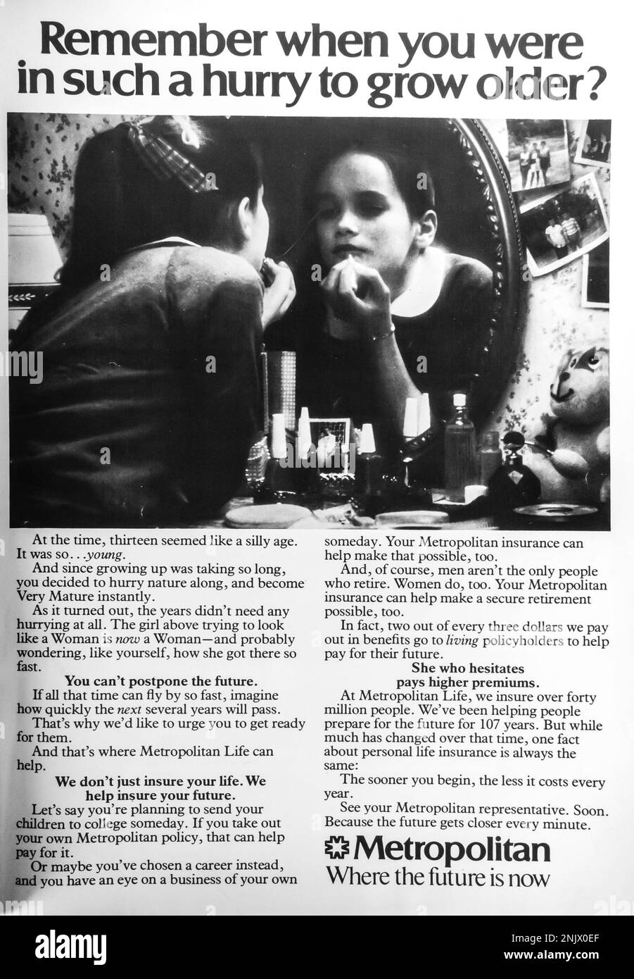 Publicité d'époque dans un magazine NatGeo, juin 1976 Banque D'Images