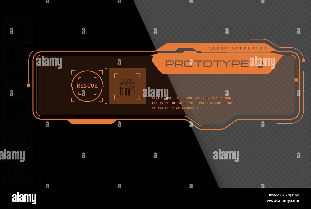 Autocollant « cyber-punk ». Autocollant vectoriel, étiquette de style futuriste. Signes, inscriptions et symboles SCI fi. Illustration de Vecteur