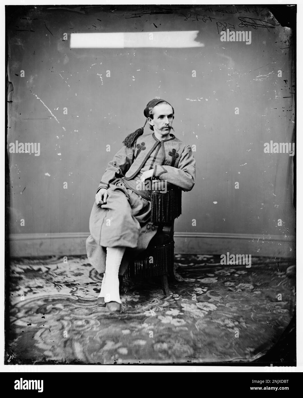 Portrait de John A. Surratt, fils de Mary Surratt, qui a été impliquée dans le complot pour assassiner le président Abraham Lincoln, capturé dans la collection Brady-Handy de la Bibliothèque du Congrès. Banque D'Images