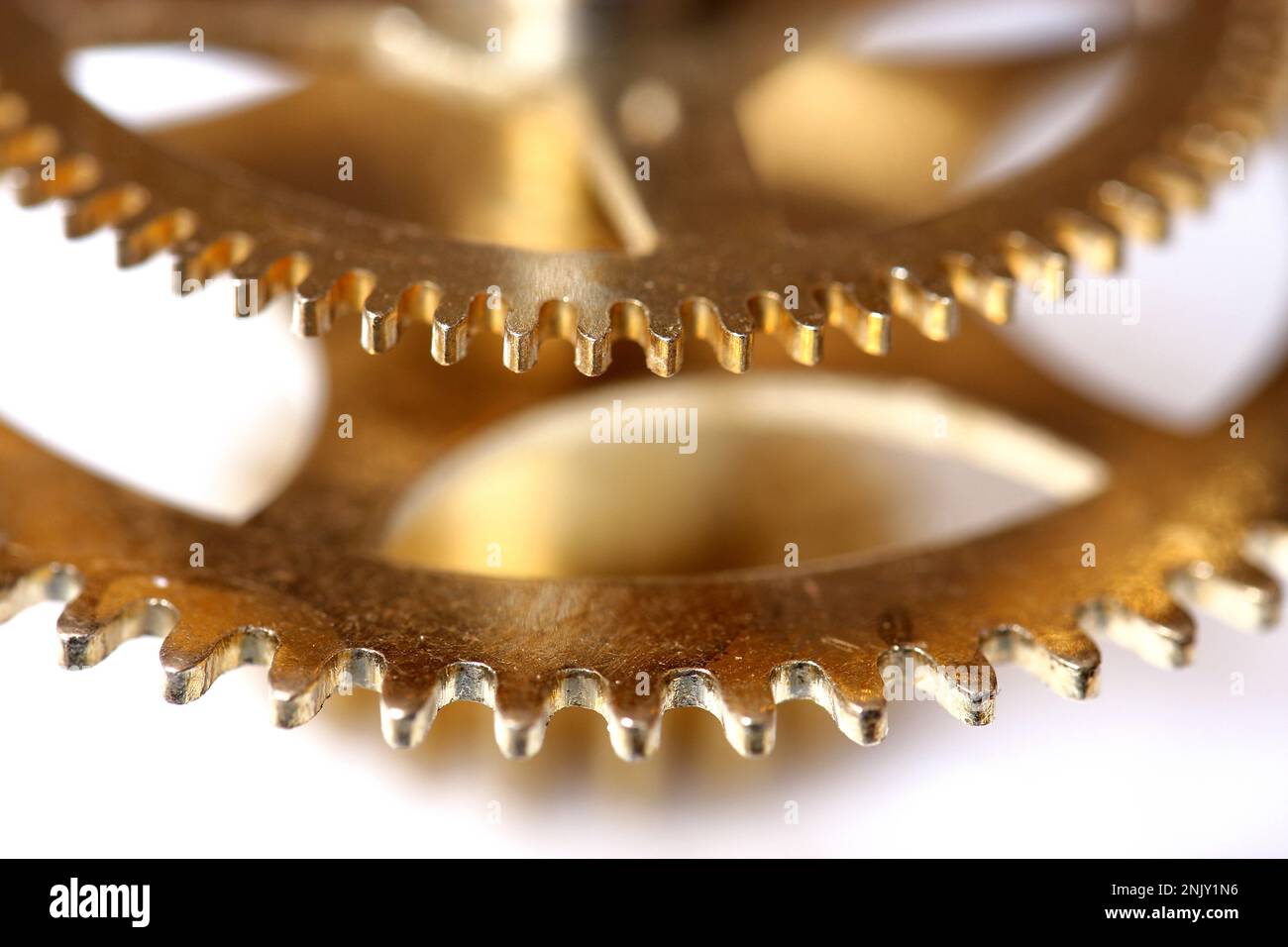 roue dentée d'une horloge, découpe Banque D'Images