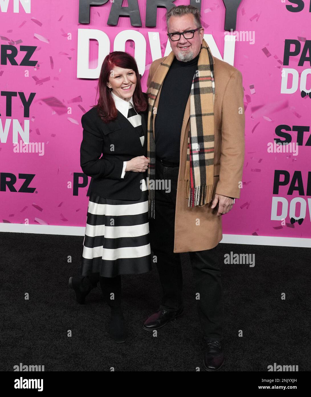 (G-D) Kate Flannery et Chris Haston arrivent à la première DE LA SAISON 3 DU parti de STARZ qui s'est tenue au théâtre Regency Bruin à Westwood, CA, mercredi, ?22 février 2023. (Photo de la Sathanlee B. Mirador/Sipa USA) Banque D'Images