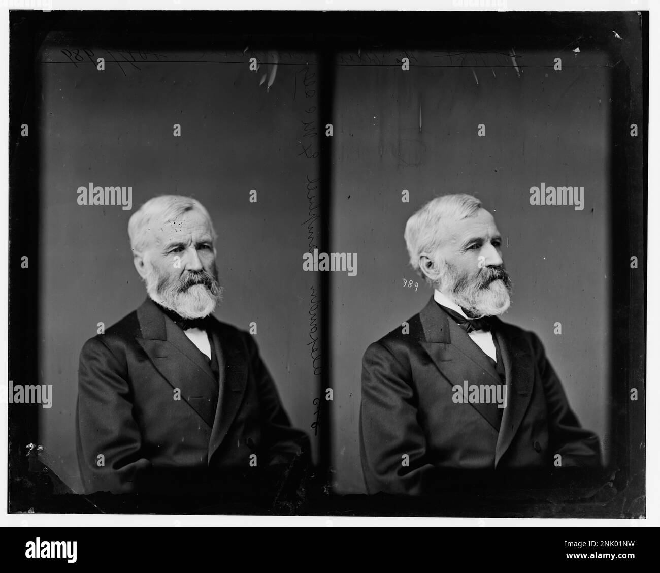 Hon. Alexander Campbell, connu comme le père du Parti Greenback, capturé dans un portrait formel. Il a joué un rôle important dans la défense de la monnaie de papier au cours du XIXe siècle. Banque D'Images