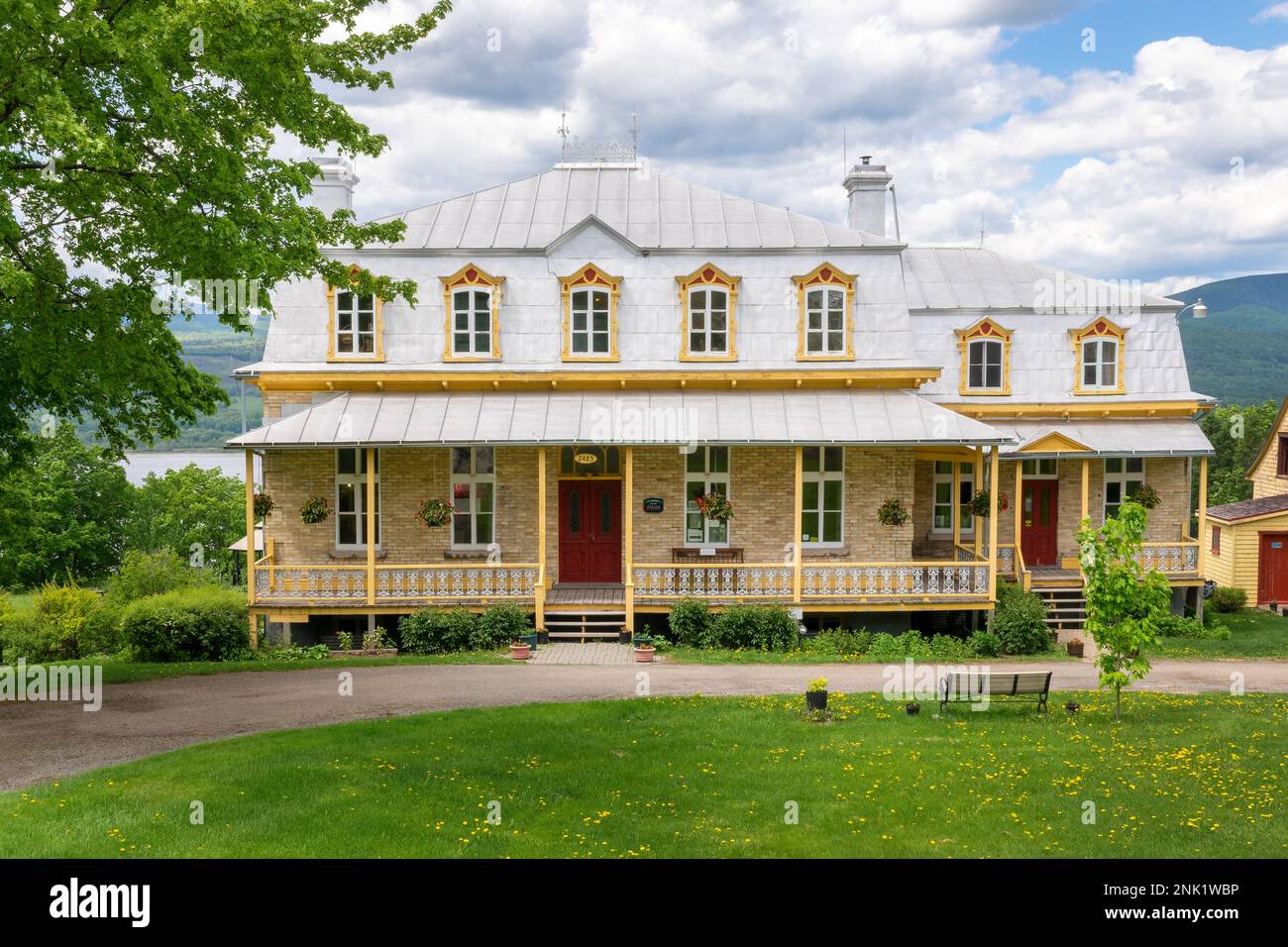 Maison de nos aieux, un musée dans une ancienne maison du village de Sainte famille dans l'île d'Orléans près de Québec, Canada Banque D'Images