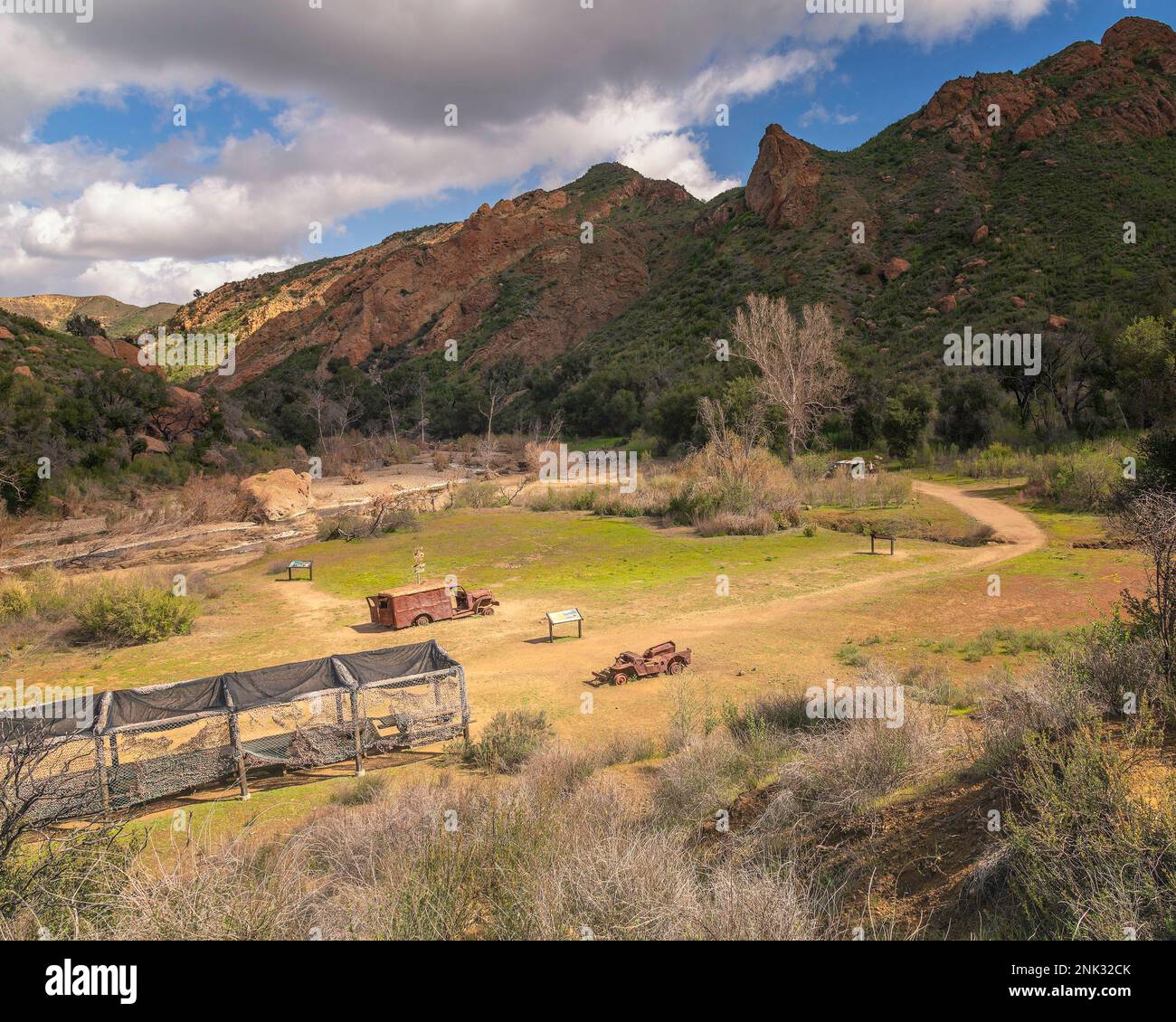 22 février 2023, Calabasas, CA, Etats-Unis: Ensemble extérieur de l'ancienne série de télévision MASH au parc national de Malibu Creek à Calabasas, CA. Banque D'Images