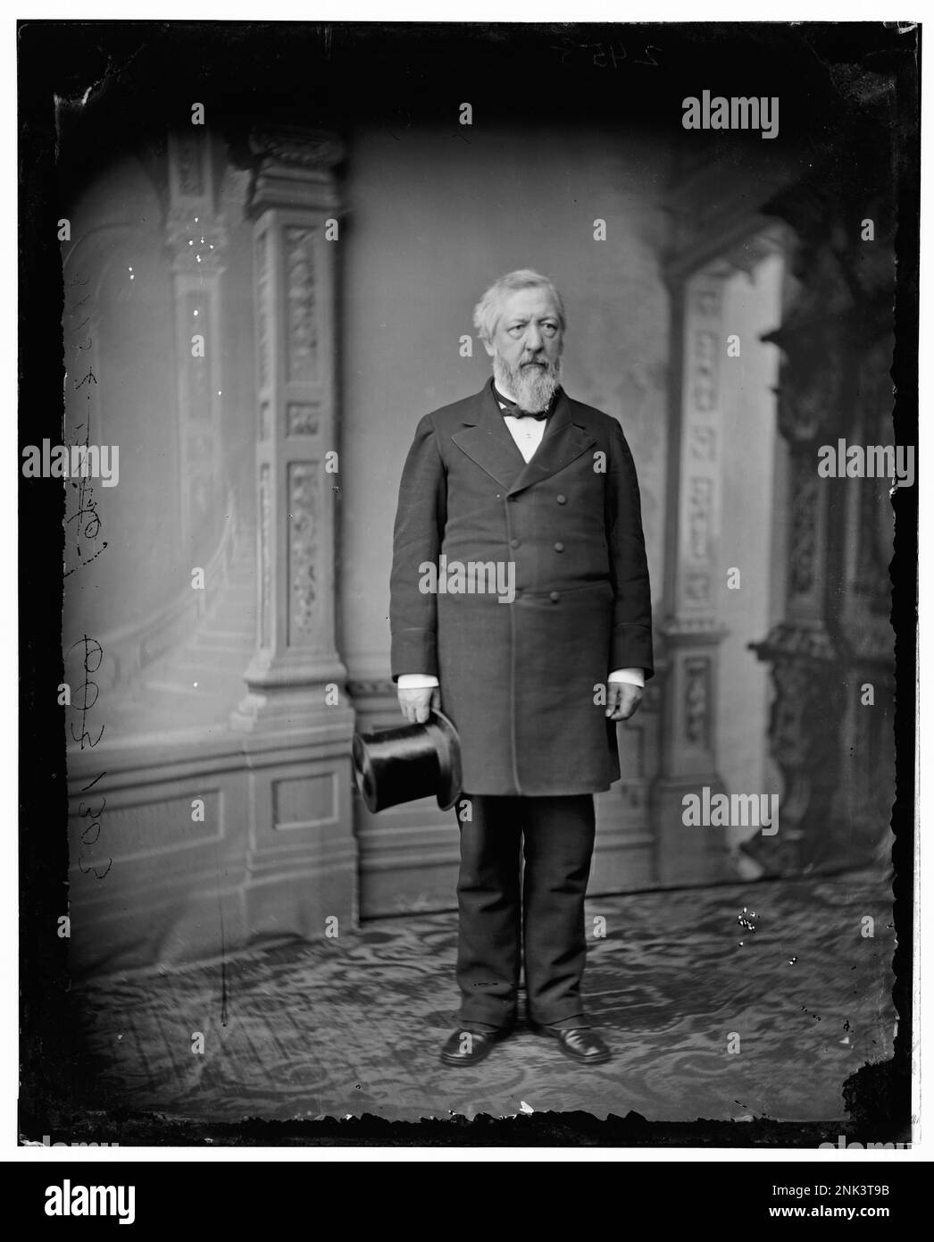 Portrait de James G. Blaine, sénateur américain du Maine et secrétaire d'État sous le président Garfield. Blaine était une figure politique éminente de la fin du XIXe siècle. Banque D'Images