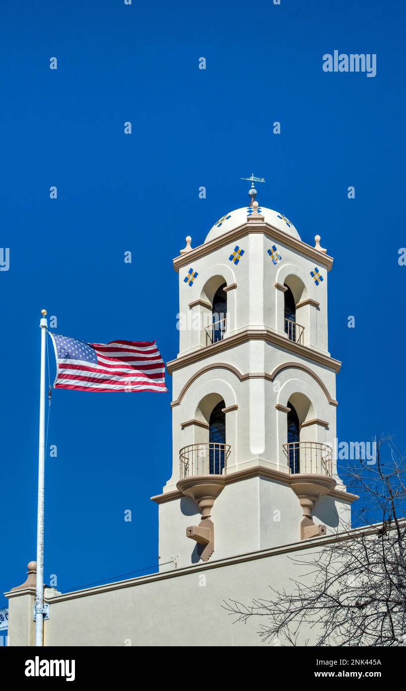 Bureau de poste Tower, 1917, Ojai Avenue, Ojai, Californie, ÉTATS-UNIS Banque D'Images