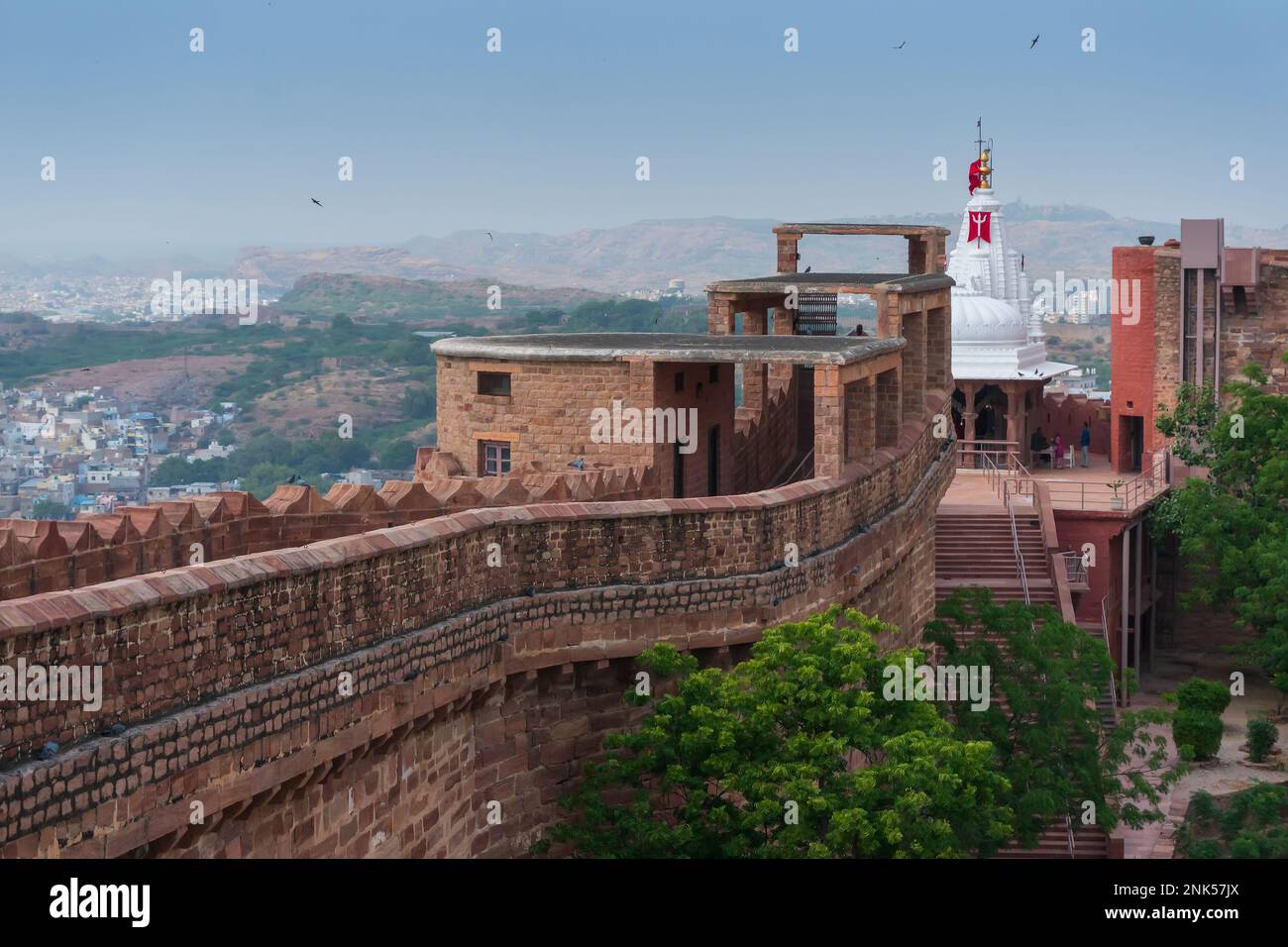 Chamunda Mataji temple au fort de Mehrangarh, Jodhpur, Rajasthan, Inde.Famous Chamunda Mataji était Rao Jodha, fondateur de Jodhpur, Isht Devi ou Déesse. Banque D'Images