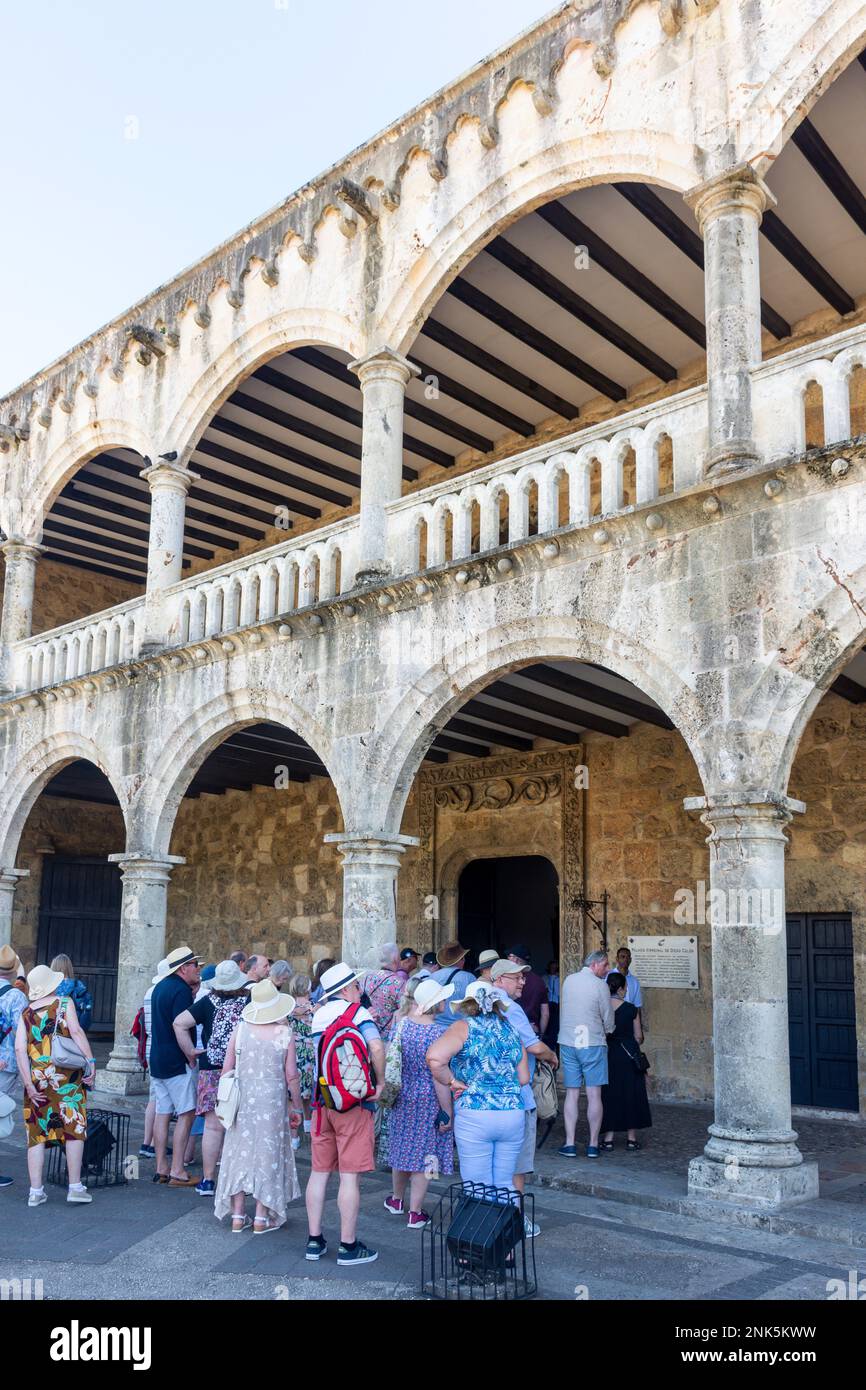 Alcázar de Colón, Plaza de la Espana de la Hispanidad, Santo Domingo, République dominicaine (Republica Dominicana), grandes Antilles, Caraïbes Banque D'Images