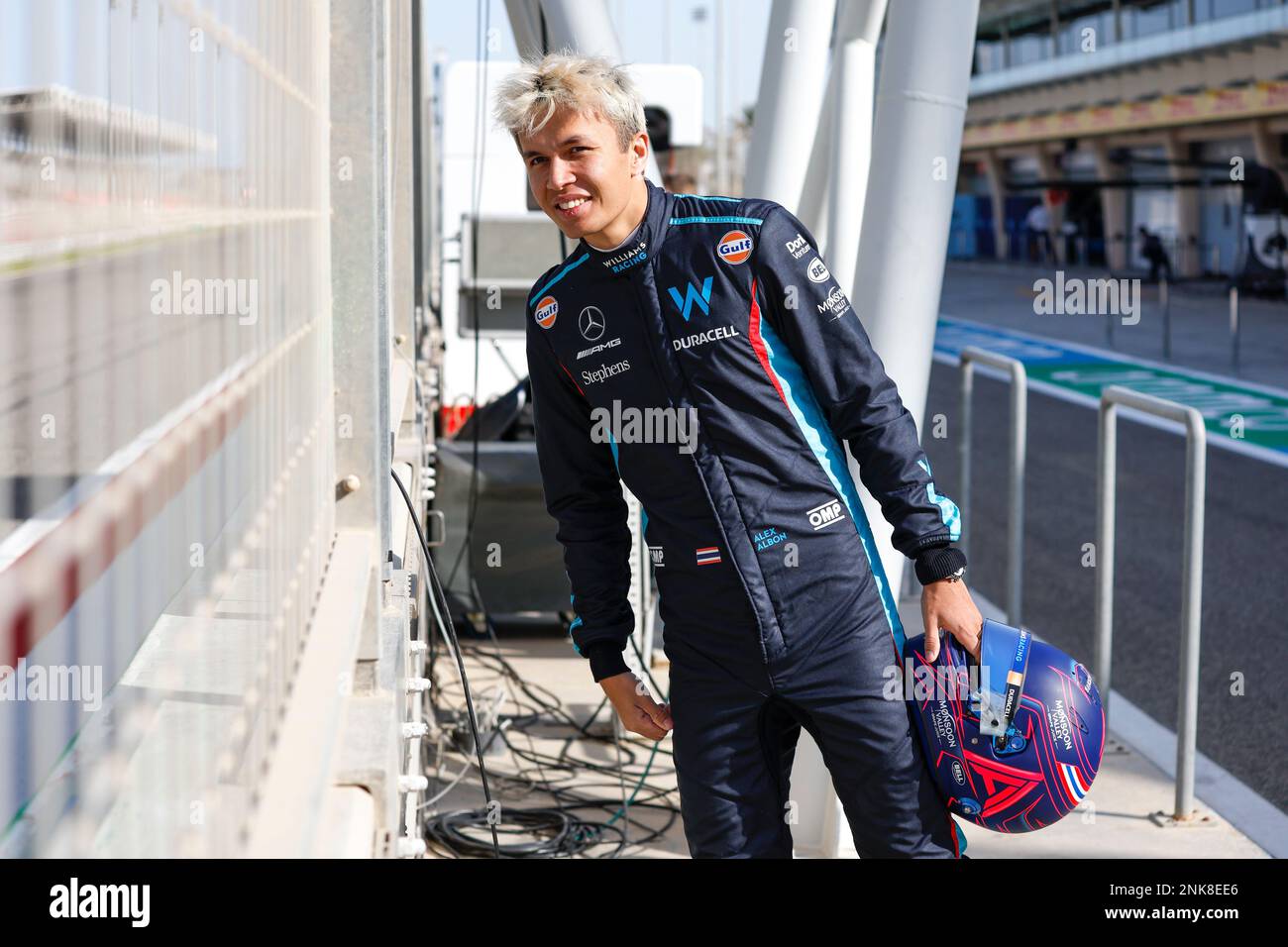 ALBON Alexander (tha), Williams Racing FW45, portrait pendant la Formule 1 Armco pré-saison essais 2023 du Championnat du monde de Formule 1 de la FIA 2023 de 23 février à 25, 2023 sur le circuit international de Bahreïn, à Sakhir, Bahreïn - photo DPPI Banque D'Images