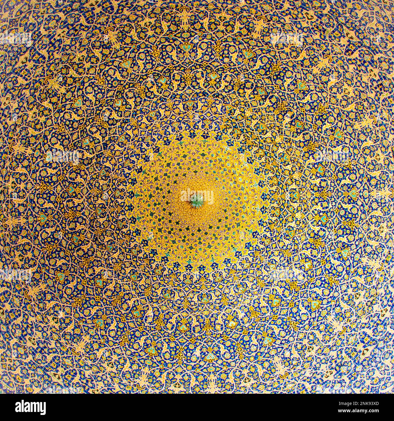 Beaux plafonds œuvres d'art fond carré d'œuvres d'art de l'architecture iranienne Banque D'Images