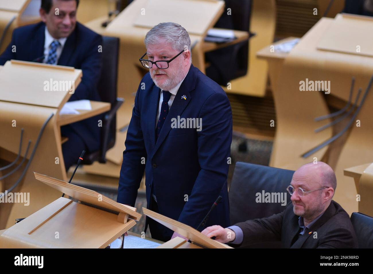 Édimbourg Écosse, Royaume-Uni 23 février 2023 Angus Robertson au Parlement écossais. credit sst/alamy nouvelles en direct Banque D'Images