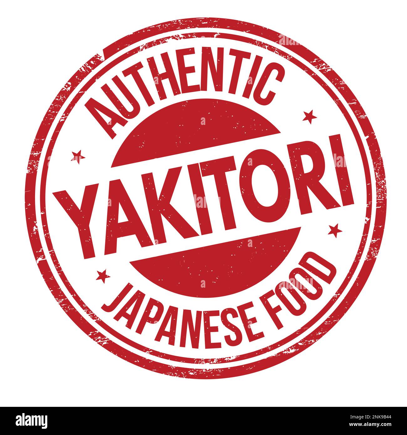 Yakitori grunge tampon en caoutchouc sur fond blanc, illustration vectorielle Illustration de Vecteur