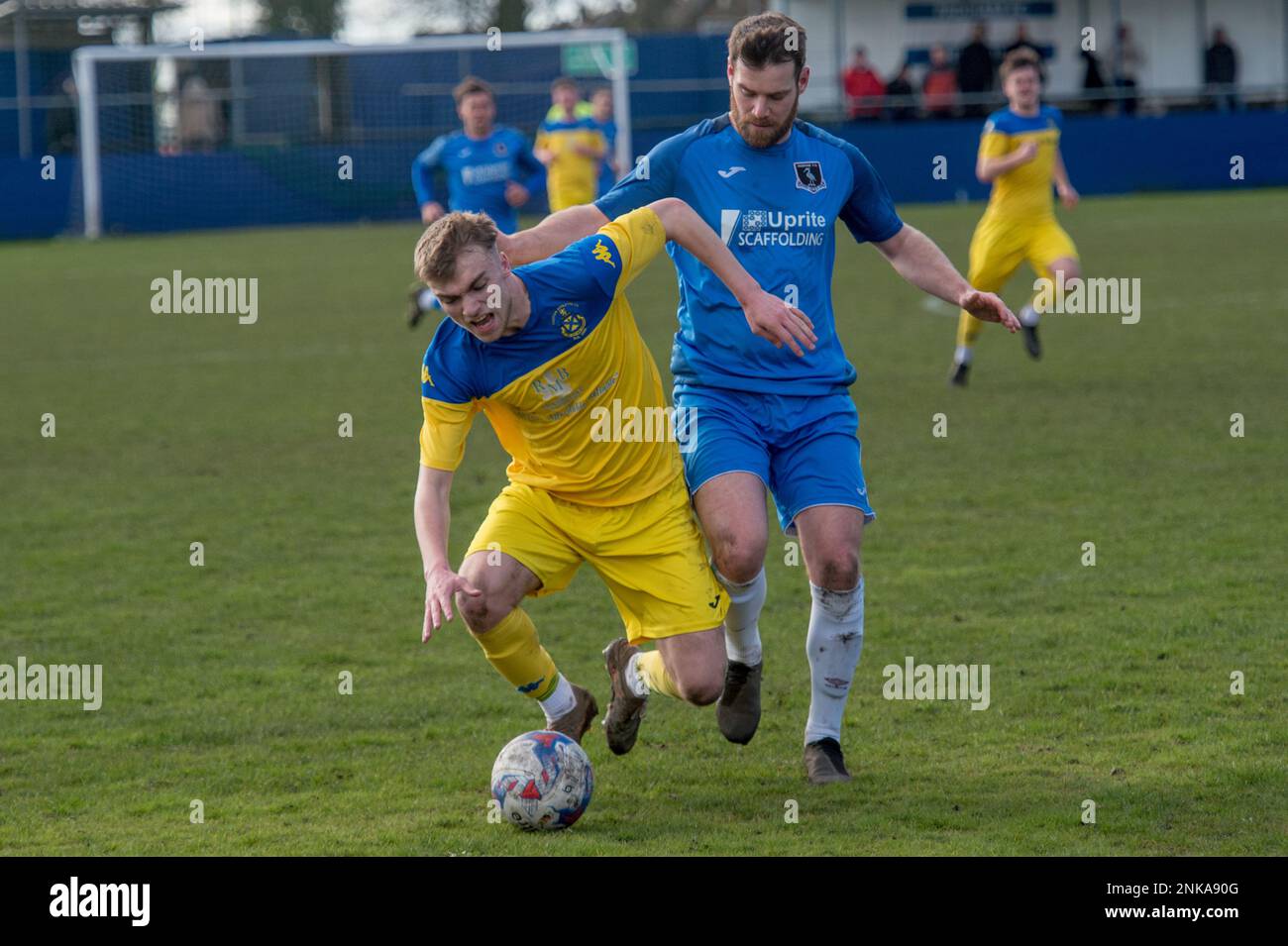 Padiham, Angleterre 05 mars 2022. Le match de première division de la Ligue de football des comtés du Nord-Ouest entre Padiham et Ashton Athletic. Banque D'Images