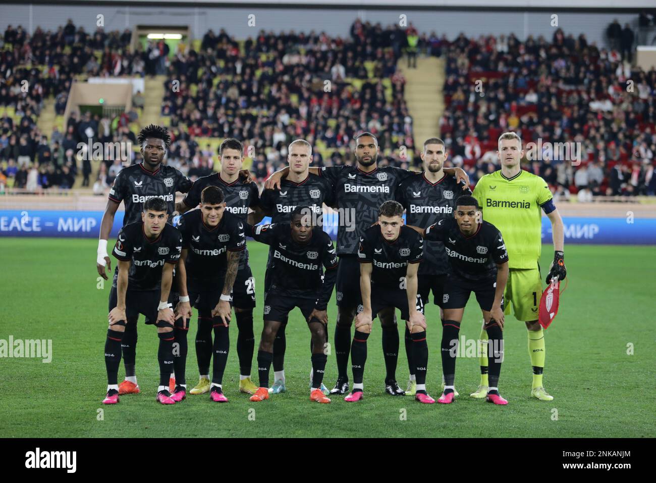 UEFA Europa League jouer, comme Monaco V Bayer 04 Leverkusen Banque D'Images