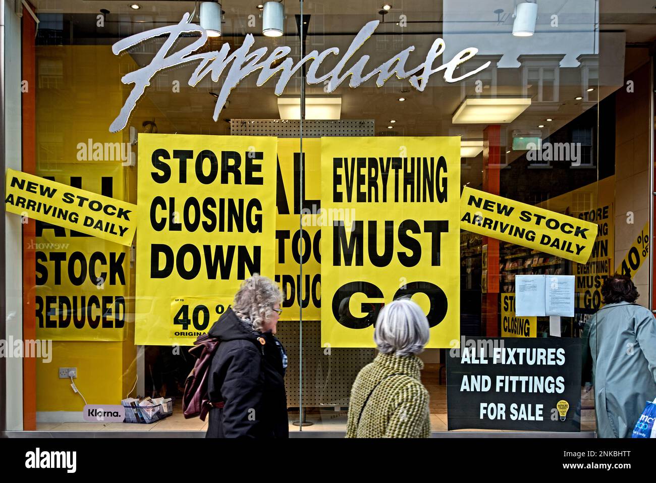 Le magasin Paperchase de George Street à Édimbourg ferme après avoir été mis en place dans l'administration. Banque D'Images