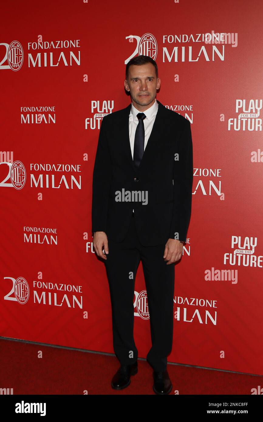 23 février 2023, Milan, Lombardie, Italie: Andriy SHEVCHENKO d'Ukraine assiste au dîner de gala qui a eu lieu pour célébrer le 20th anniversaire de la Fondazione Milan (Credit image: © Mickael Chavet/ZUMA Press Wire) USAGE ÉDITORIAL SEULEMENT! Non destiné À un usage commercial ! Banque D'Images