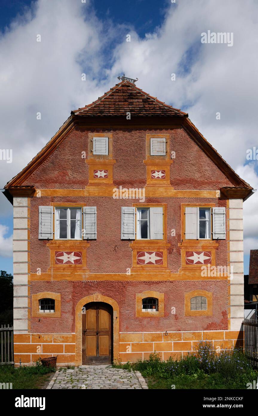 Panier maison à partir de 1821, aujourd'hui guichet du musée en plein air de Franconian Museum, Bad Windsheim, moyenne-Franconie, Bavière, Allemagne Banque D'Images