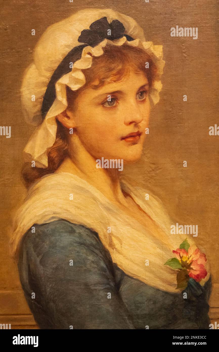 Angleterre, Dorset, Bournemouth, Russell Cotes Art Gallery and Museum, peinture intitulée « Molie » par George Dunlop Leslie en date de 1882 Banque D'Images