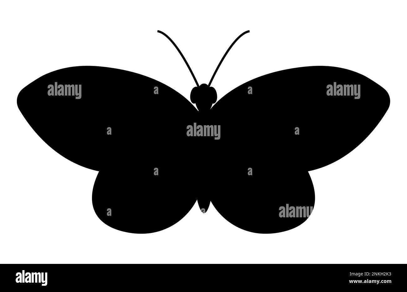 Silhouette noire d'un vecteur papillon Illustration de Vecteur