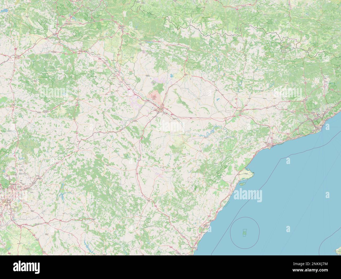 Aragon, communauté autonome d'Espagne. Ouvrez la carte des rues Banque D'Images