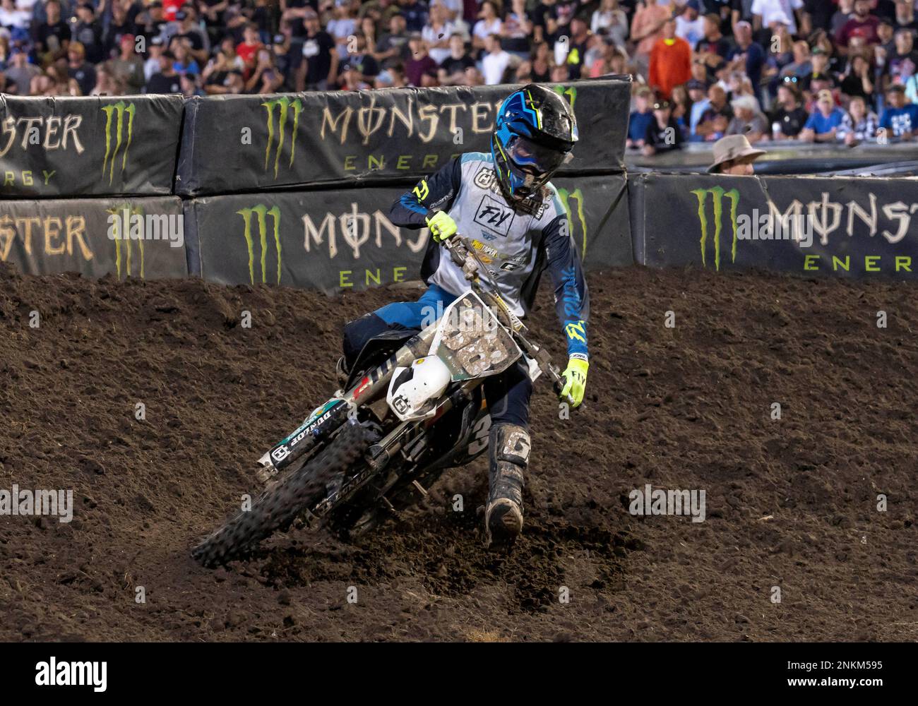 DAYTONA, FL - MARCH 05: Supercross sx250 Joshua Varize (38) during the Daytona Supercross on March 5 2022, atDaytona Speedway in Daytona, FL. (Photo by Andrew Bershaw/Icon Sportswire) (Icon Sportswire via AP Images) Banque D'Images