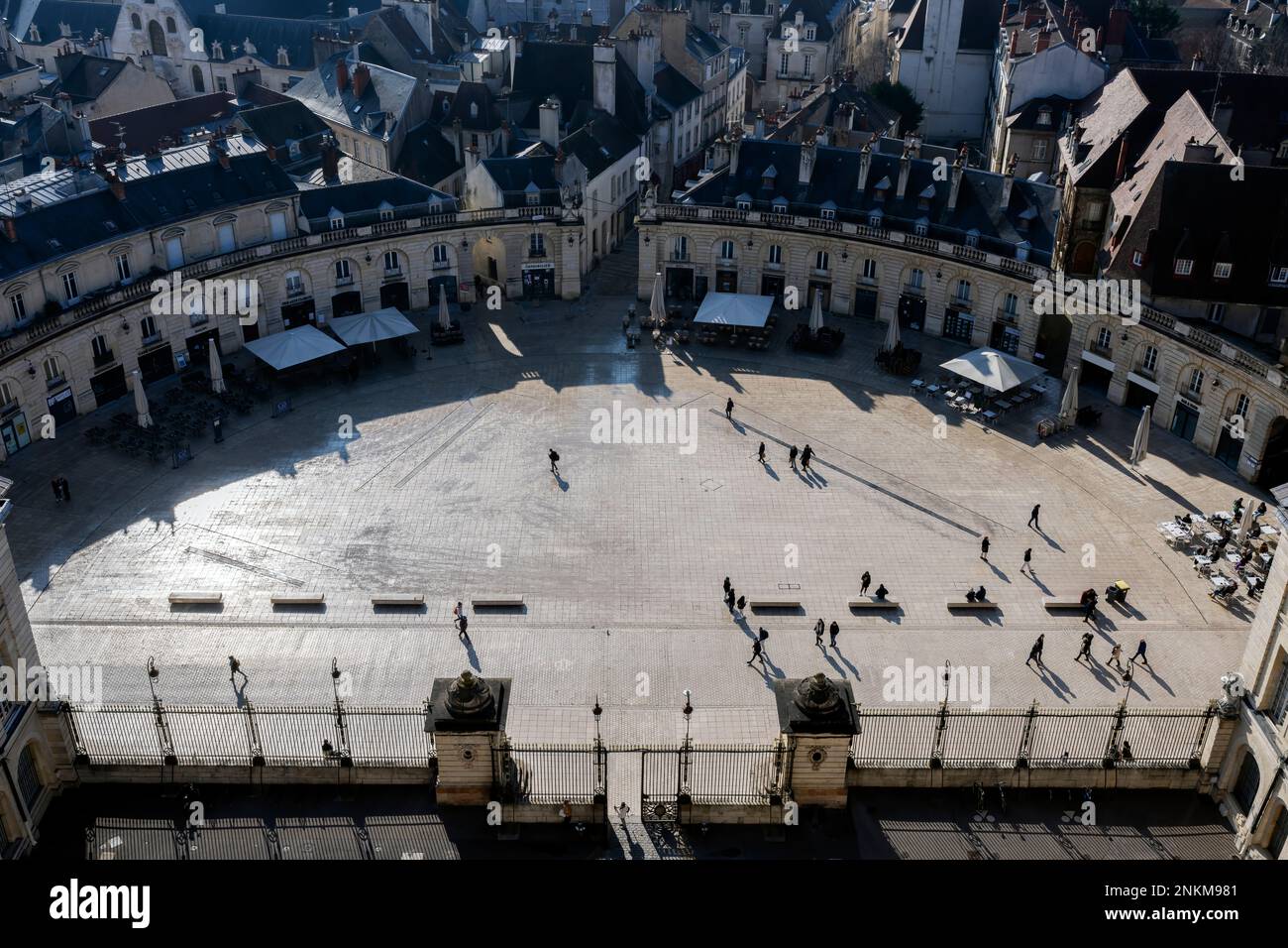 Vue aérienne de la célèbre « place de la libération », Dijon, France Banque D'Images