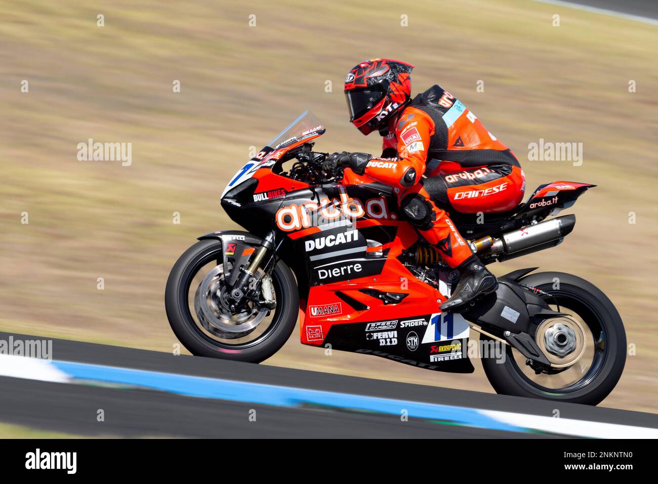 PHILLIP ISLAND, AUSTRALIA - FEBRUARY 24: s11 during SuperSport Free Practice 2 at The 2023 FIM World Superbike Championship at The Phillip Island Circuit on February 24, 2023 in Phillip Island, Australia. (Photo by Dave Hewison/Speed Media/Icon Sportswire) (Icon Sportswire via AP Images) Banque D'Images