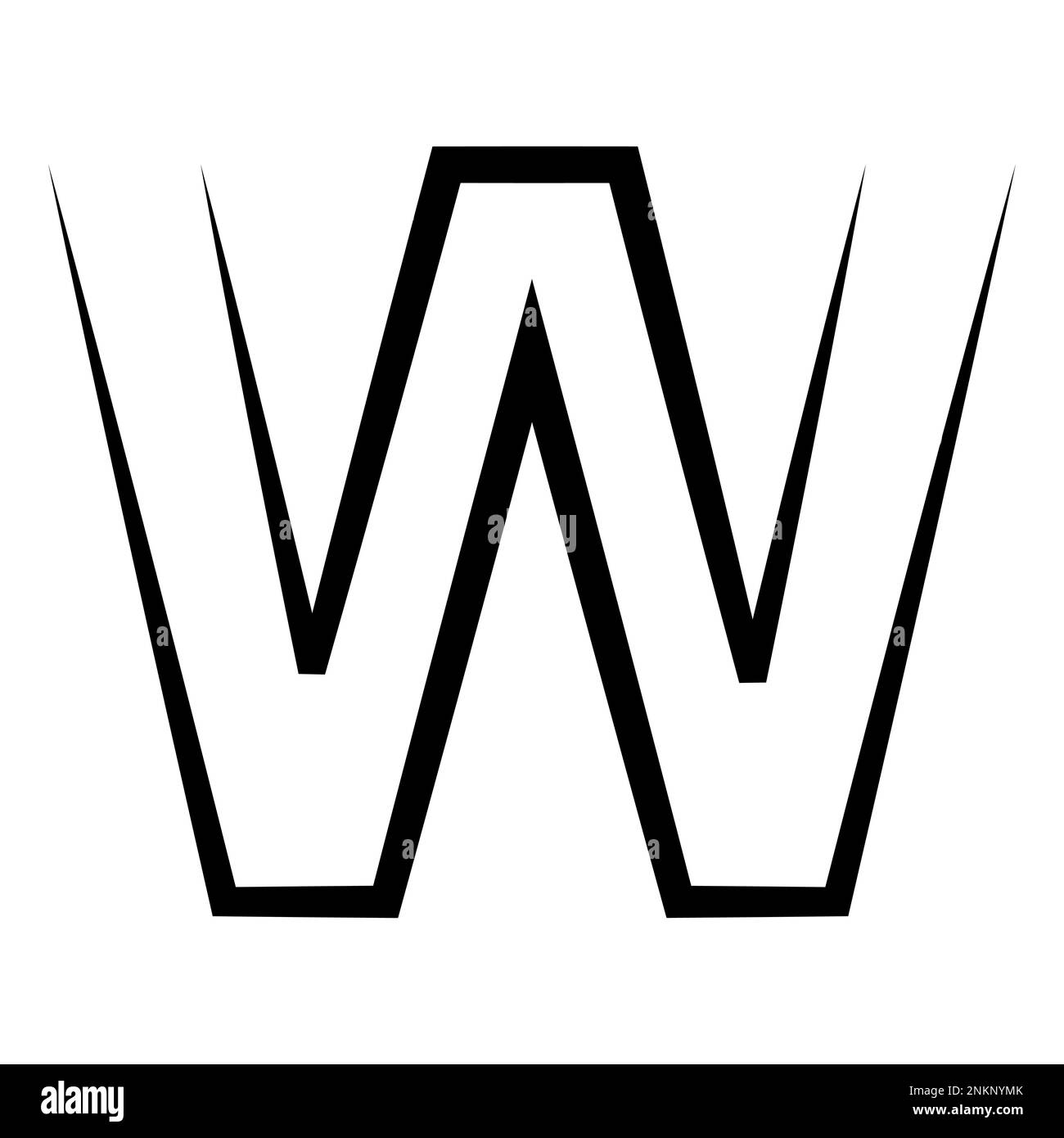 Logo lettre W axe des icônes logotype W logo Illustration de Vecteur