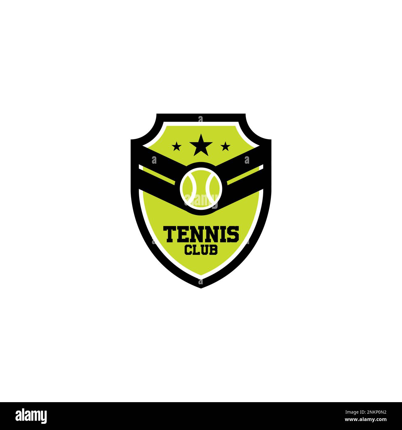Symbole du logo du club de tennis de l'Armée de terre. Logo ballon de tennis Vector Illustration de Vecteur