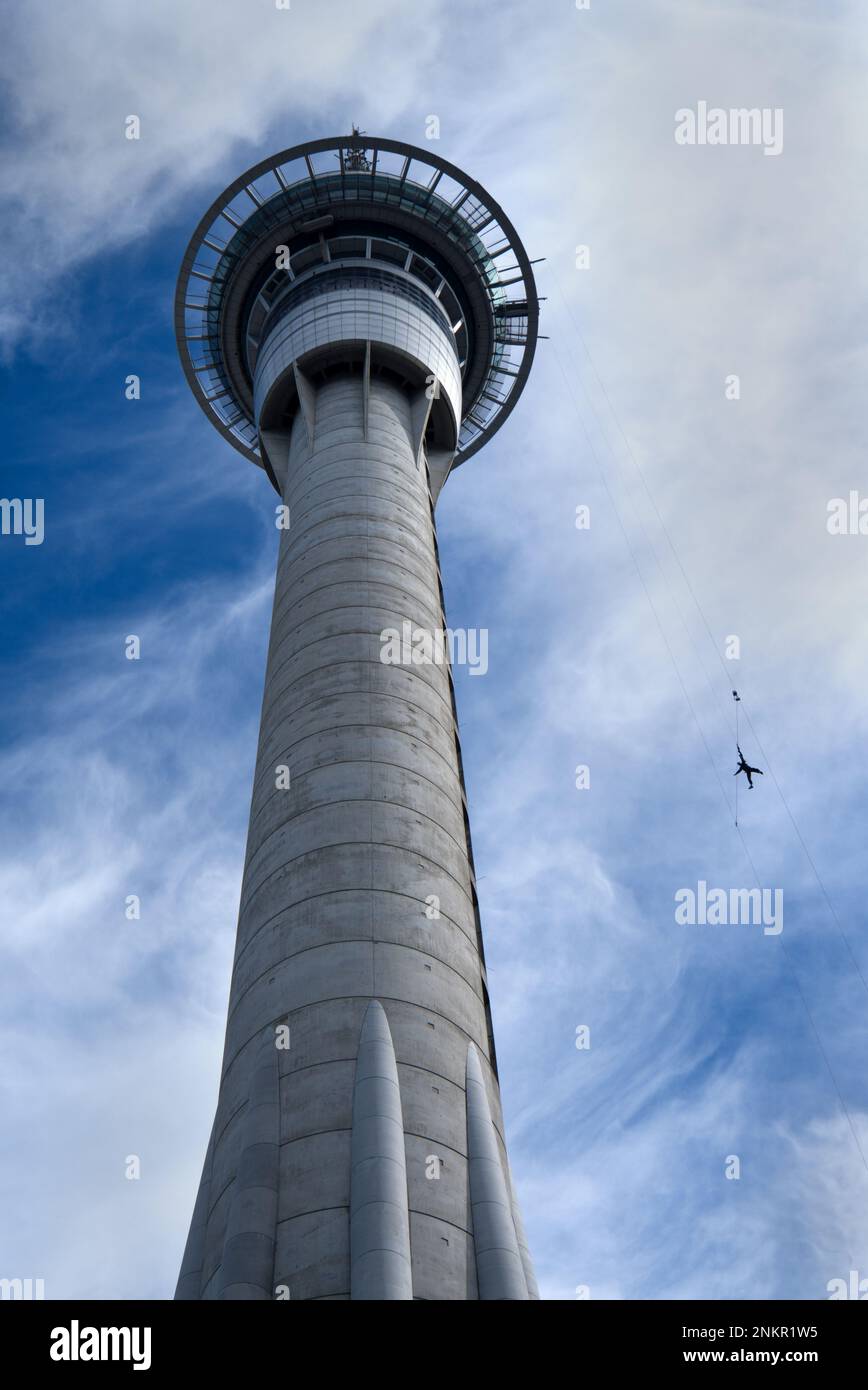 Saut en ciel depuis la Sky Tower - Auckland, Nouvelle-Zélande Banque D'Images