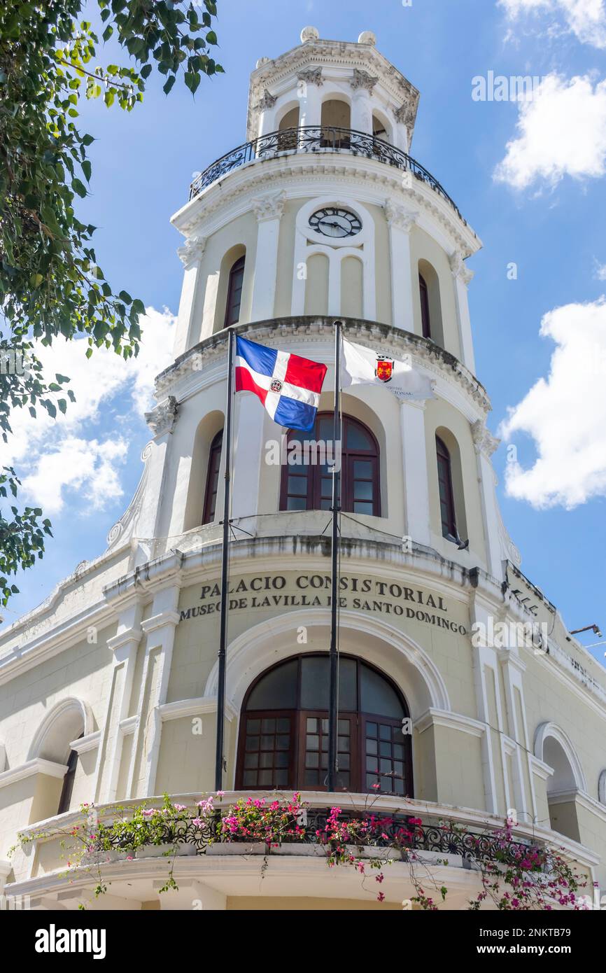 Palacio Consistorial de Santo Domingo, Calle Arzobispo Meriño, Santo Domingo, République Dominicaine, grandes Antilles, Caraïbes Banque D'Images