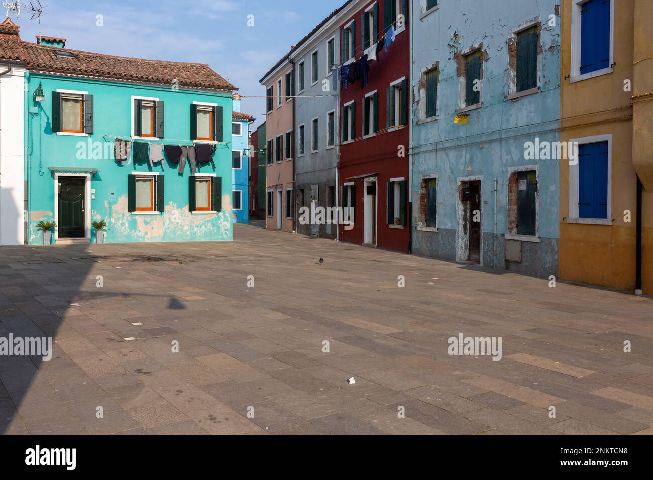 Maison multicolore sur l'île de Burano, près de Venise Banque D'Images