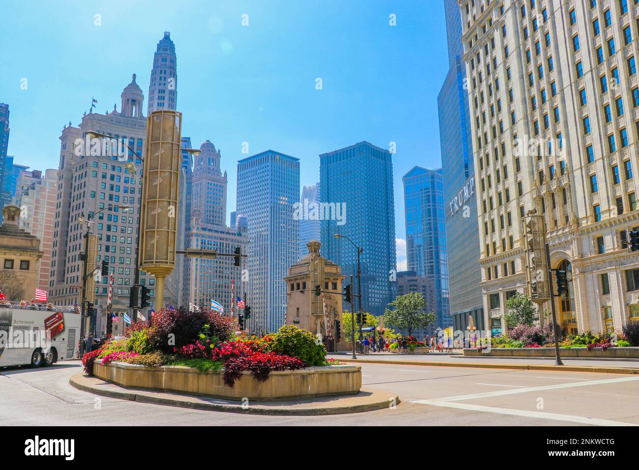 Les rues de Chicago Banque D'Images