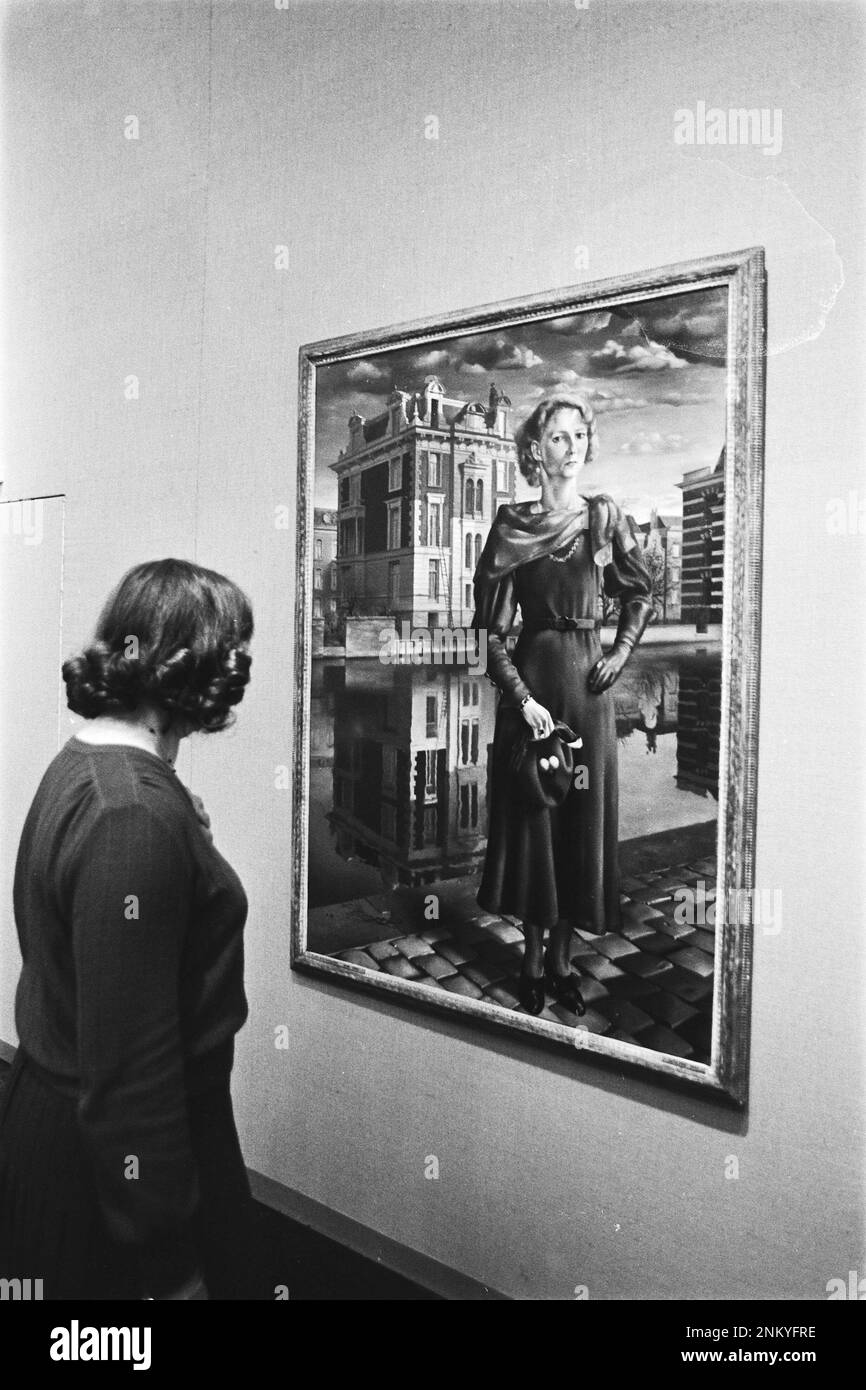 Pays-Bas Histoire : conception de l'exposition Carel Willink au Musée Stedelijk ca. 20 février 1980 Banque D'Images