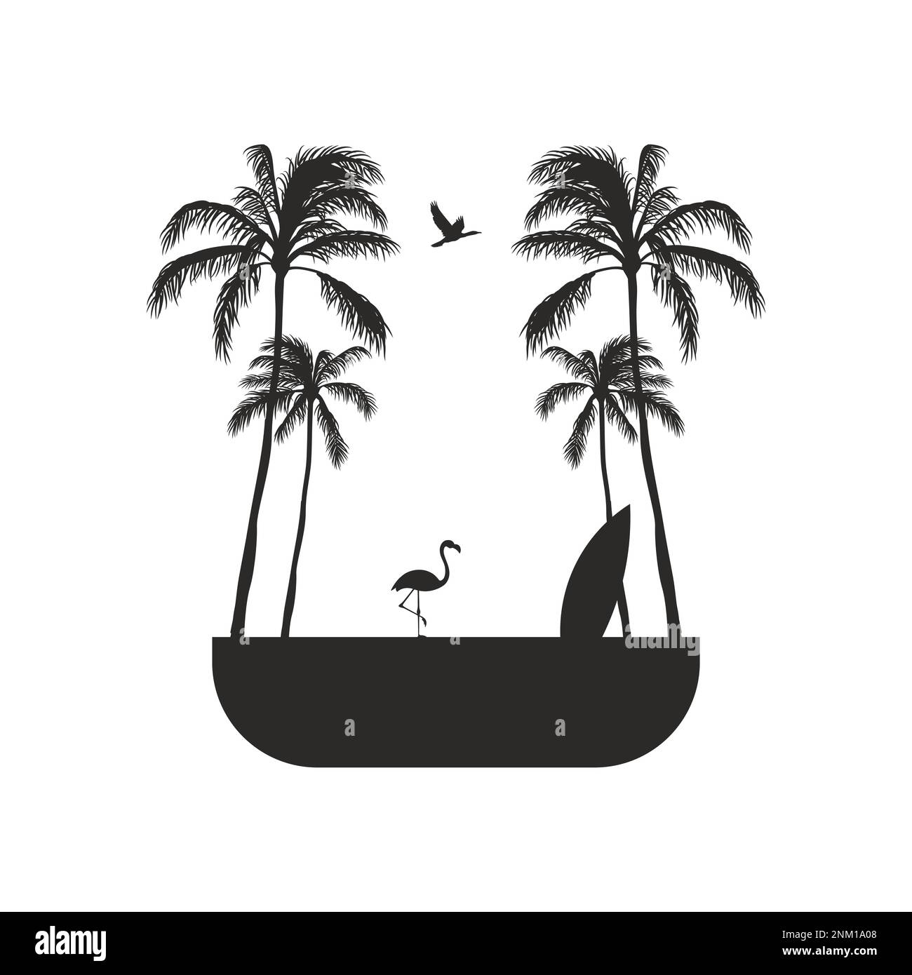 L'été, sur la plage, des œuvres d'art. Modifiable, redimensionnable, EPS 10, illustration vectorielle. Illustration de Vecteur