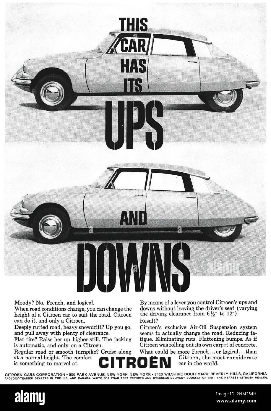 Citroën DS (publicités américaines) - La publicité de voiture ancienne  Photo Stock - Alamy