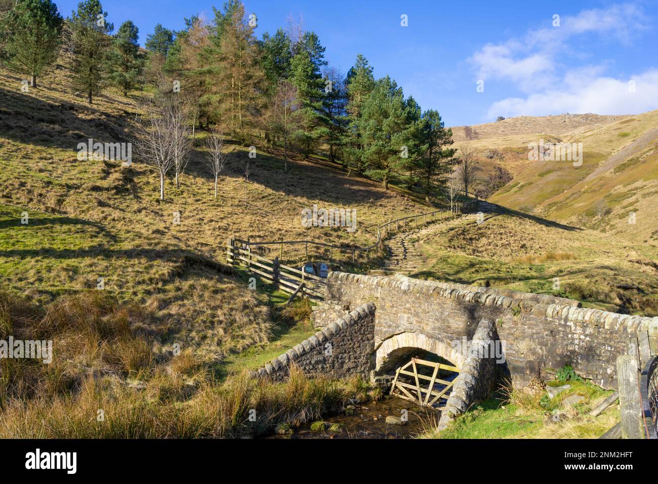 Jacobs en échelle route vers Kinder Scout depuis Edale Valley Derbyshire Peak District National Park Derbyshire England UK GB Europe Banque D'Images