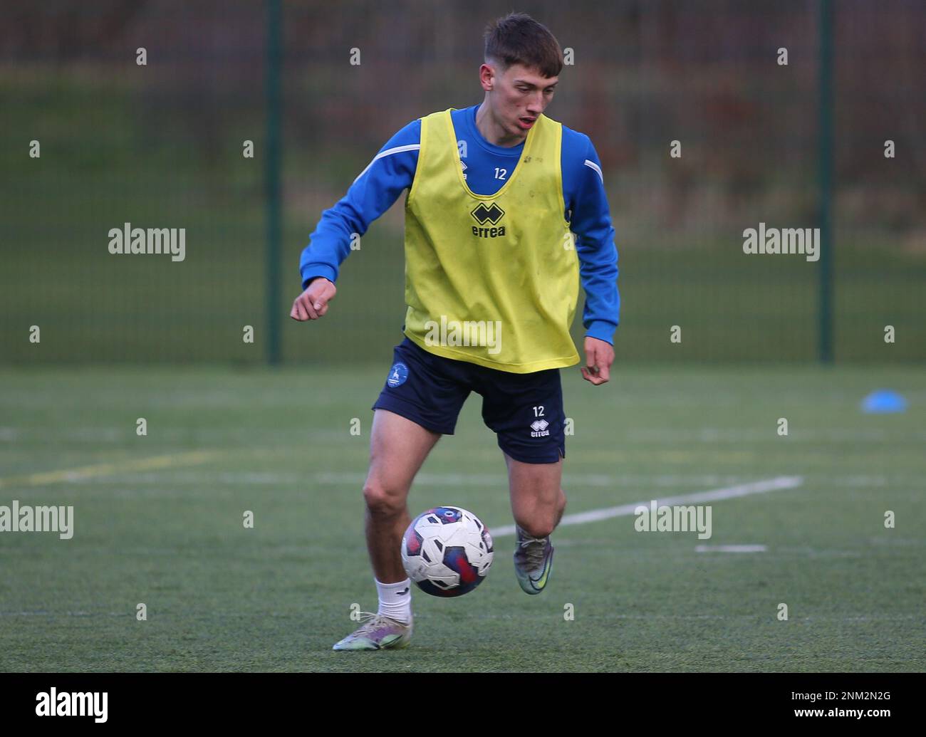 Joe Gray de Hartlepool United lors de la première session de formation de John Askey en tant que directeur de Hartlepool United au château de Maiden, à Durham City, le vendredi 24th février 2023. (Photo : Michael Driver | MI News) Credit : MI News & Sport /Alay Live News Banque D'Images